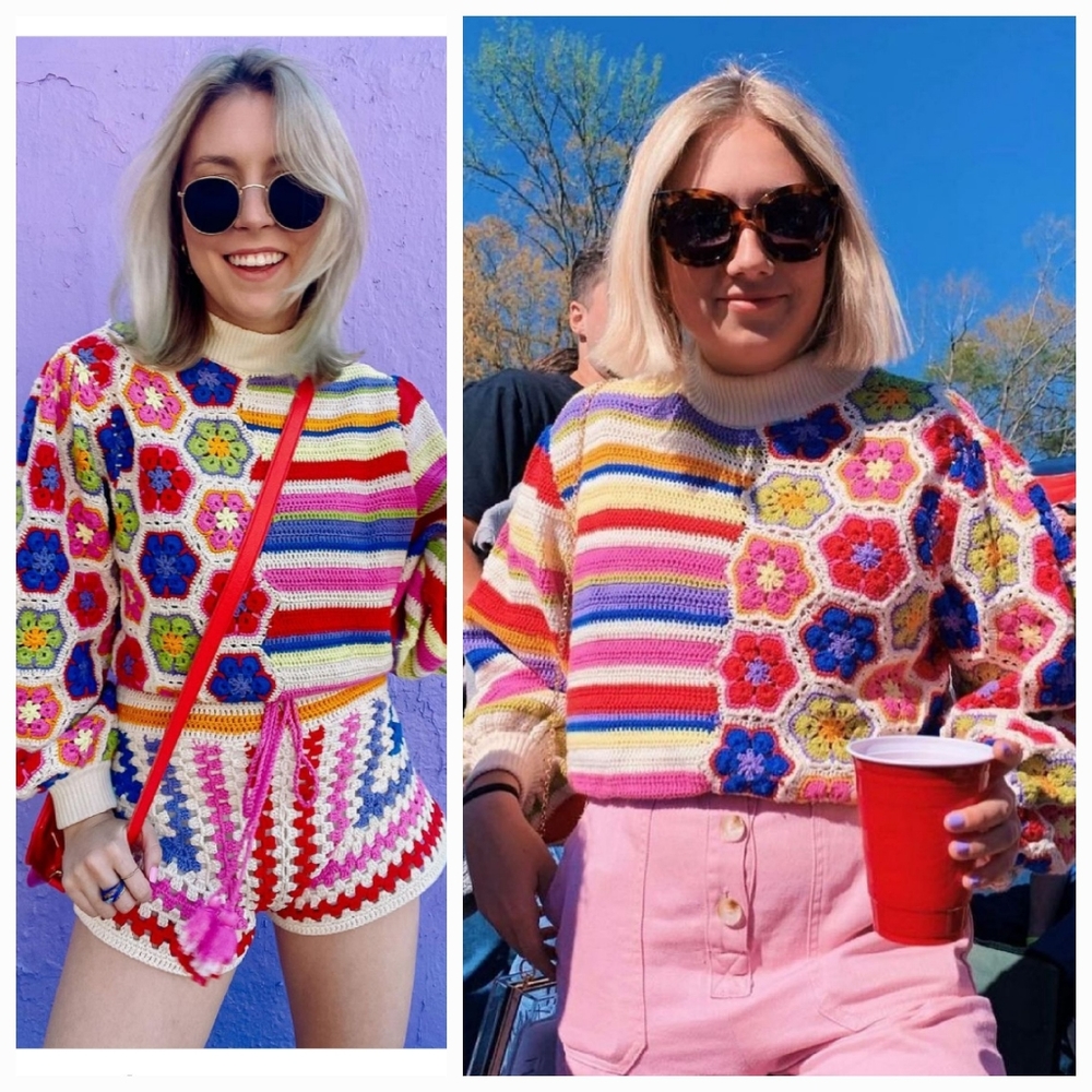 FARM Rio Multicolor Floral Sweater